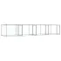 Cușcă pentru câini cu uși, gri, 8x2x1,5 m, oțel galvanizat GartenMobel Dekor