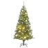 Brad Crăciun artificial, 300 LED/globuri/zăpadă pufoasă, 180 cm GartenMobel Dekor