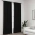 Draperii opace aspect in, cârlige, 2 buc., antracit, 140x245 cm GartenMobel Dekor