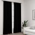 Draperii opace aspect in, cârlige, 2 buc., antracit, 140x245 cm GartenMobel Dekor