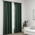Draperii opace aspect in, cu cârlige, 2 buc., verde, 140x175 cm GartenMobel Dekor