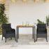Set mobilier de grădină cu perne, 5 piese, negru, poliratan GartenMobel Dekor