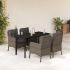 Set mobilier de grădină cu perne, 5 piese, gri, poliratan GartenMobel Dekor