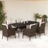 Set mobilier de grădină cu perne, 3 piese, maro, poliratan GartenMobel Dekor