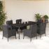 Set mobilier de grădină cu perne, 5 piese, negru, poliratan GartenMobel Dekor