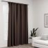 Draperie opacă, aspect de in, gri, 290 x 245 cm, cu cârlige GartenMobel Dekor
