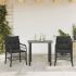 Set mobilier de grădină cu perne, 5 piese, negru, poliratan GartenMobel Dekor