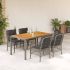 Set mobilier grădină cu perne, 9 piese, gri, poliratan GartenMobel Dekor