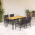 Set mobilier de grădină cu perne, 5 piese, gri, poliratan GartenMobel Dekor