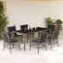 Set mobilier de grădină cu perne, 5 piese, gri, poliratan GartenMobel Dekor