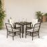 Set mobilier de grădină, 5 piese, cu perne, maro, poliratan GartenMobel Dekor