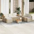 Set canapele de grădină cu perne 5 piese bej poliratan/acacia GartenMobel Dekor