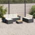 Set mobilier de grădină cu perne, 5 piese,poliratan/lemn acacia GartenMobel Dekor