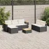 Set canapele de grădină cu perne 5 piese bej poliratan/acacia GartenMobel Dekor