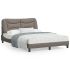 Cadru de pat cu lumini LED, crem, 120x200 cm, textil GartenMobel Dekor