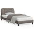 Cadru de pat cu lumini LED, gri taupe, 120x200 cm, textil GartenMobel Dekor