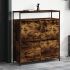 Pantofar, stejar fumuriu, 75x34x112 cm, lemn compozit GartenMobel Dekor