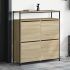 Pantofar, stejar fumuriu, 75x34x112 cm, lemn compozit GartenMobel Dekor