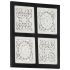 Panouri perete sculptate manual, negru/alb, 40x40x1,5 cm, MDF GartenMobel Dekor