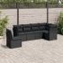 Set mobilier de grădină cu perne, 6 piese, negru, poliratan GartenMobel Dekor