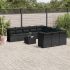 Set canapele de grădină, 12 piese, cu perne, negru, poliratan GartenMobel Dekor