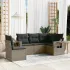 Set mobilier de grădină cu perne, 5 piese, negru, poliratan GartenMobel Dekor