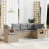 Set mobilier de grădină cu perne, 5 piese, negru, poliratan GartenMobel Dekor