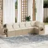 Set mobilier de grădină cu perne, 6 piese, negru, poliratan GartenMobel Dekor
