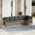 Set mobilier de grădină cu perne, 6 piese, negru, poliratan GartenMobel Dekor