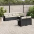 Set canapele de grădină, 7 piese, cu perne, bej, poliratan GartenMobel Dekor