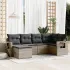 Set mobilier de grădină cu perne, 6 piese, negru, poliratan GartenMobel Dekor