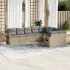 Set canapele de grădină, 9 piese, cu perne, bej, poliratan GartenMobel Dekor