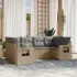 Set mobilier de grădină cu perne, 6 piese, negru, poliratan GartenMobel Dekor