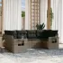 Set mobilier de grădină cu perne, 6 piese, negru, poliratan GartenMobel Dekor