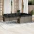 Set canapele de grădină cu perne, 10 piese, negru, poliratan GartenMobel Dekor