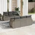Set canapele de grădină, 7 piese, cu perne, gri, poliratan GartenMobel Dekor