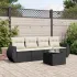 Set canapea de grădină cu perne, 5 piese, gri, poliratan GartenMobel Dekor
