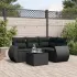 Set mobilier de grădină cu perne, 5 piese, negru, poliratan GartenMobel Dekor