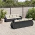 Set mobilier de grădină cu perne, 9 piese, negru, poliratan GartenMobel Dekor