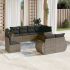 Set mobilier de grădină cu perne, 8 piese, negru, poliratan GartenMobel Dekor