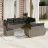 Set mobilier de grădină cu perne, 8 piese, negru, poliratan GartenMobel Dekor