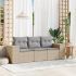 Set mobilier de grădină cu perne, 3 piese, negru, poliratan GartenMobel Dekor