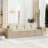 Set mobilier de grădină cu perne, 4 piese, negru, poliratan GartenMobel Dekor