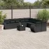 Set canapele de grădină cu perne, 11 piese, negru, poliratan GartenMobel Dekor