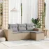 Set mobilier de grădină cu perne, 4 piese, negru, poliratan GartenMobel Dekor