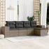 Set mobilier de grădină cu perne, 5 piese, negru, poliratan GartenMobel Dekor