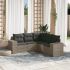 Set mobilier de grădină cu perne, 5 piese, negru, poliratan GartenMobel Dekor