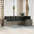 Set mobilier de grădină cu perne, 5 piese, negru, poliratan GartenMobel Dekor