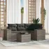 Set mobilier de grădină cu perne, 5 piese, negru, poliratan GartenMobel Dekor