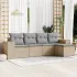 Set mobilier de grădină cu perne, 5 piese, negru, poliratan GartenMobel Dekor